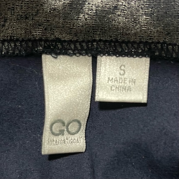 GO International Shimmering Blue Front Zip Short Sleeve Mini Dress, Size XS, S - Picture 6 of 9